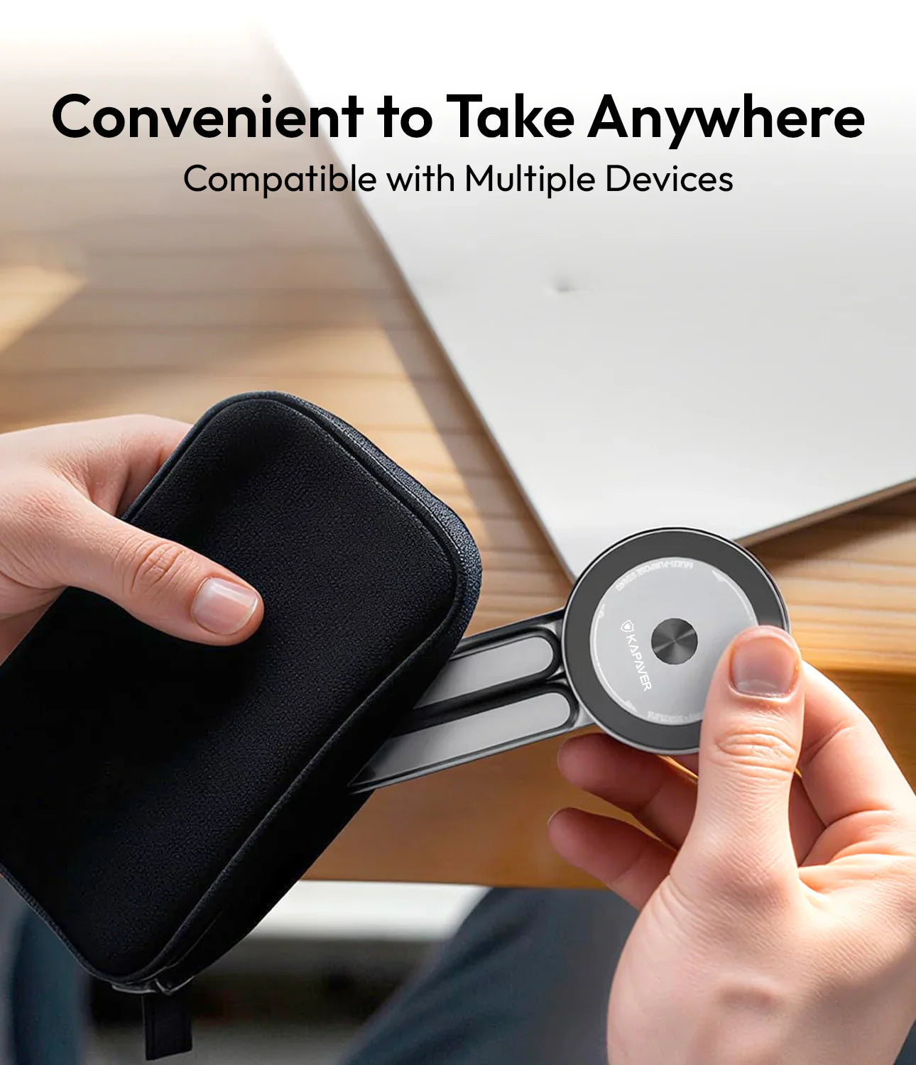 Foldable 360° Adjustable Holder with 8-Level Height Magnetic Aluminum Alloy HaloStand