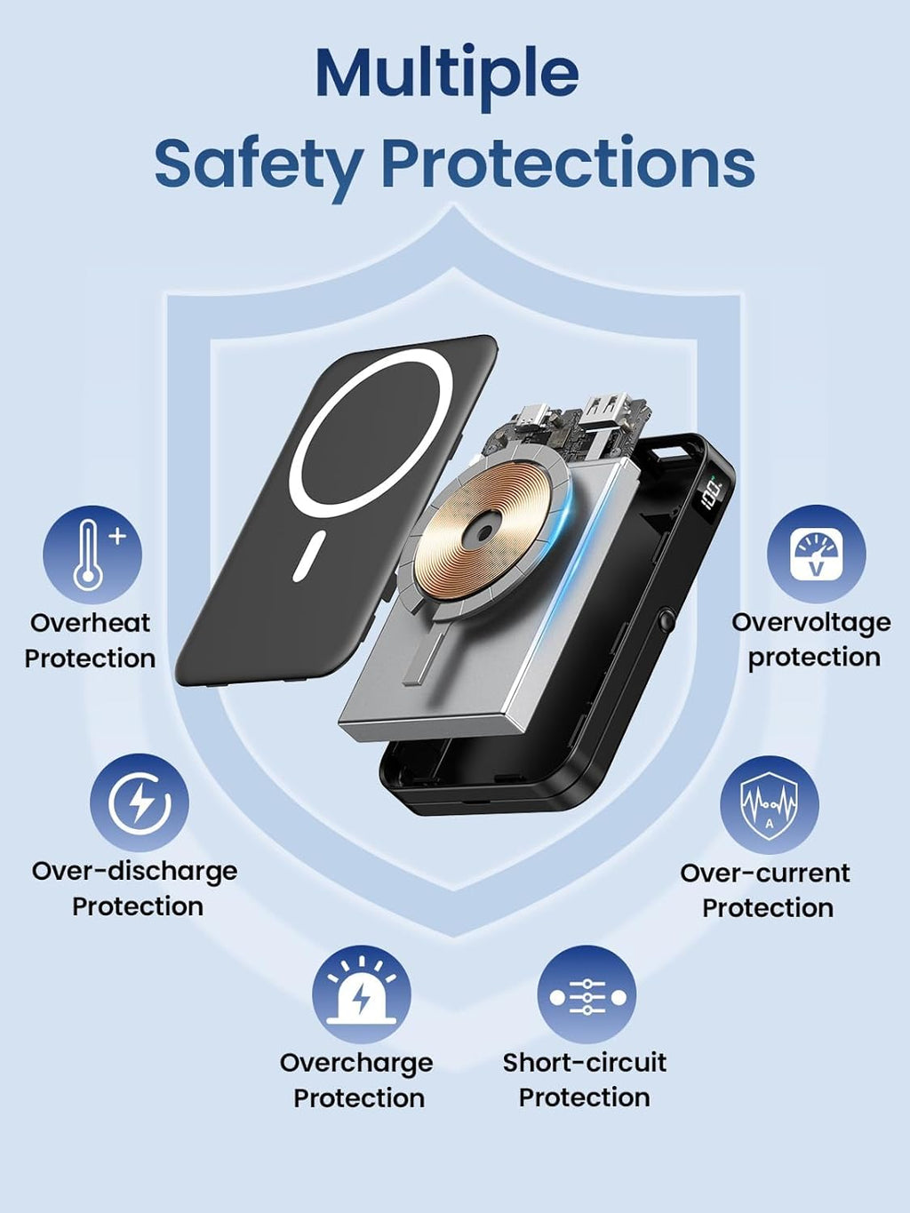 MagSafe 10000mAh Magnetic Power Bank with Stand