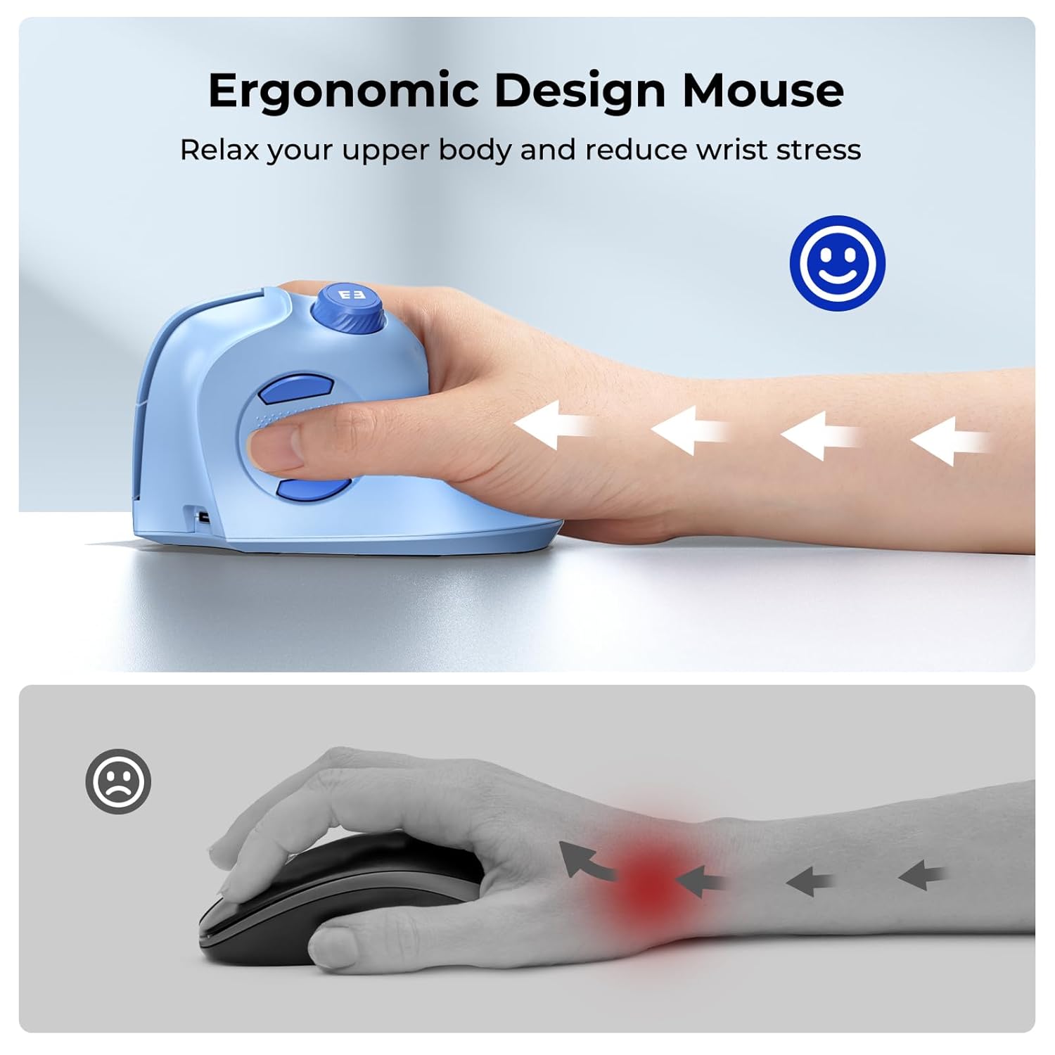 SmartErgo Rechargeable Vertical Mouse