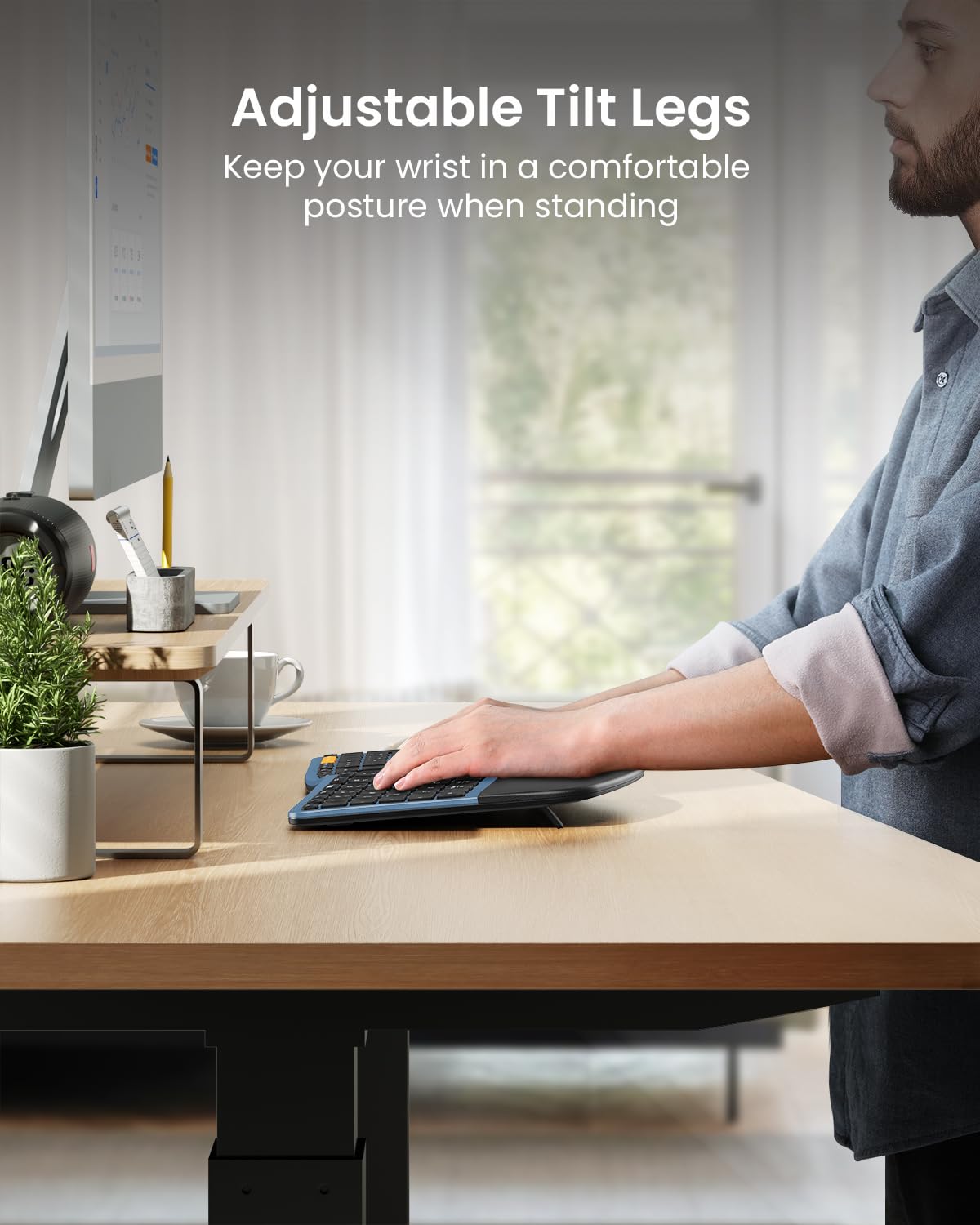 Rechargeable Ergo Keyboard Mouse Combo