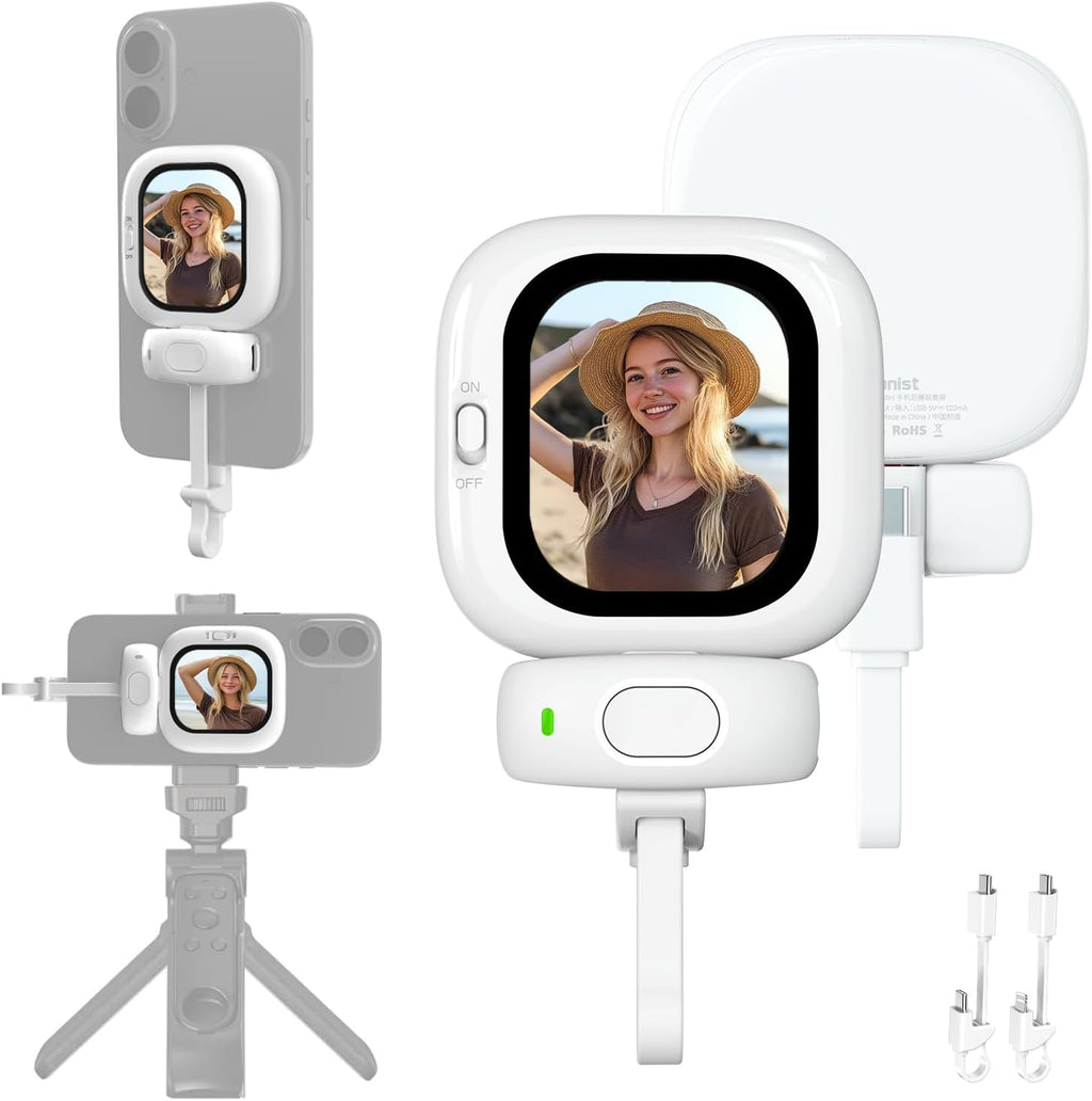 UltraView Pro Rear Selfie Display Screen with Live Camera Mirror