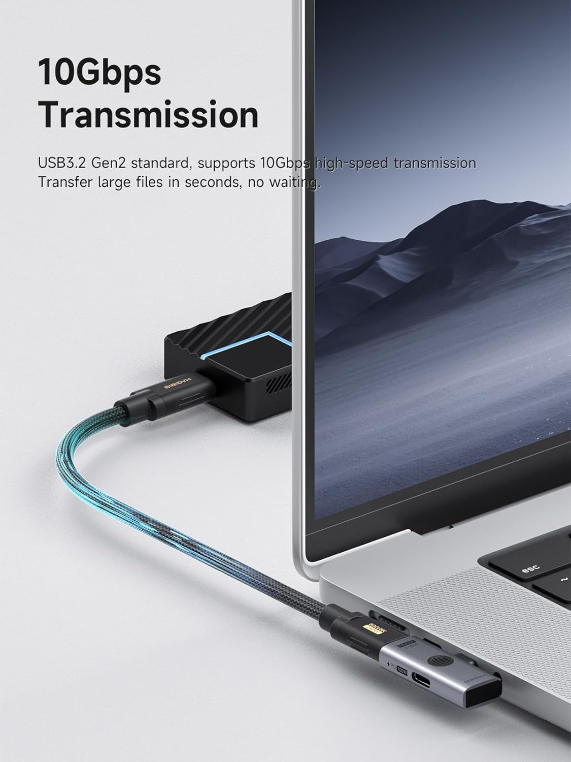 2-in-1 USB-C OTG Adapter 100W PD