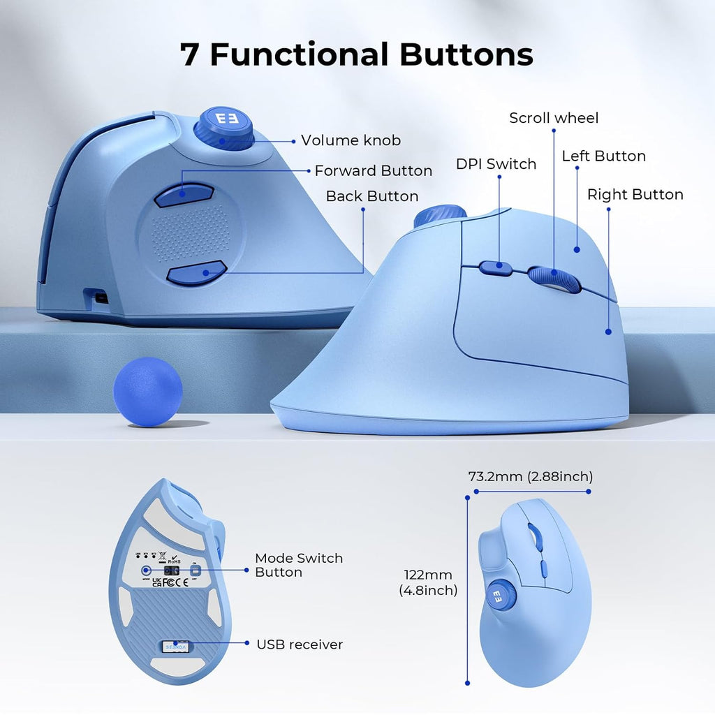 SmartErgo Rechargeable Vertical Mouse