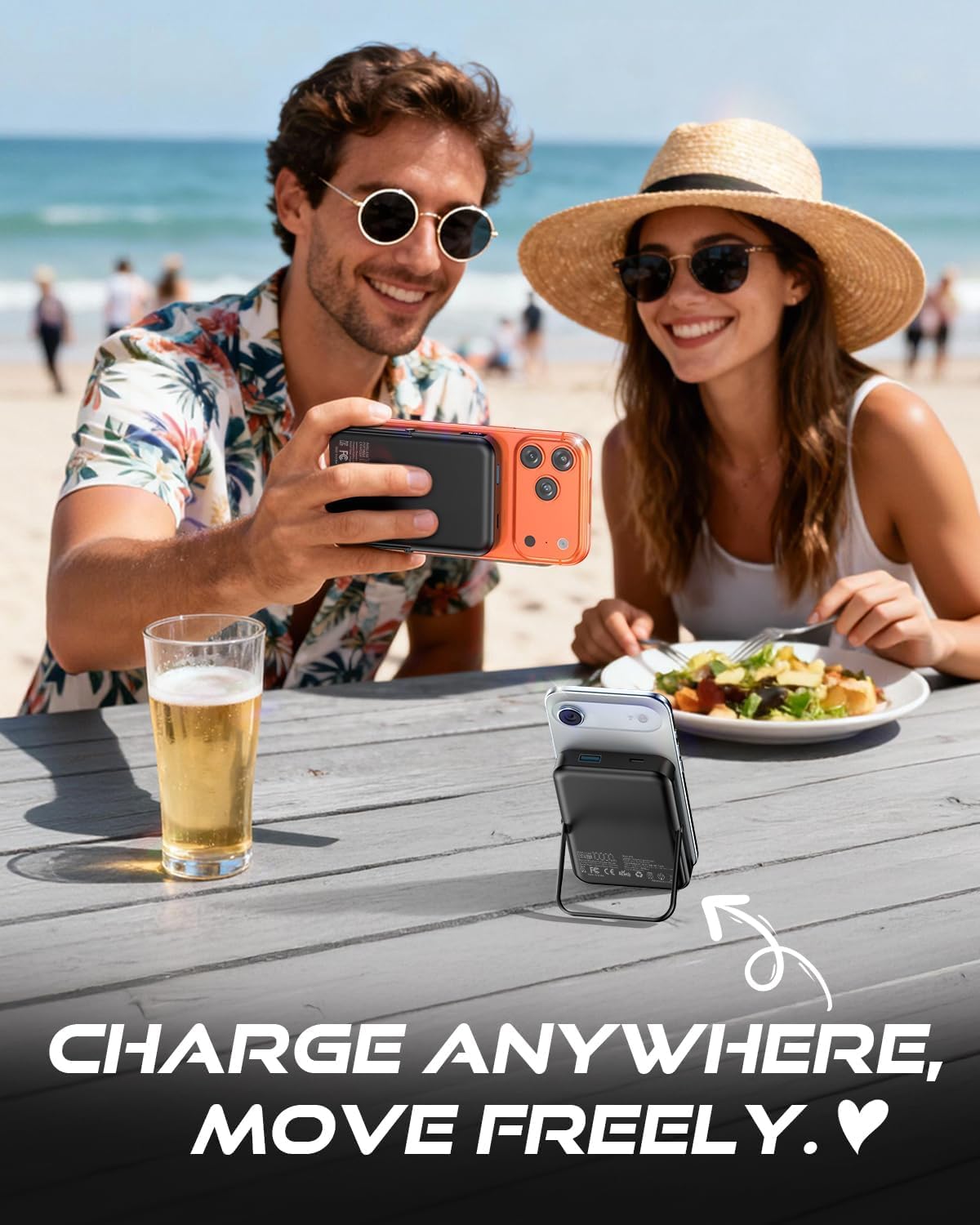 MagSafe 10000mAh Magnetic Power Bank with Stand