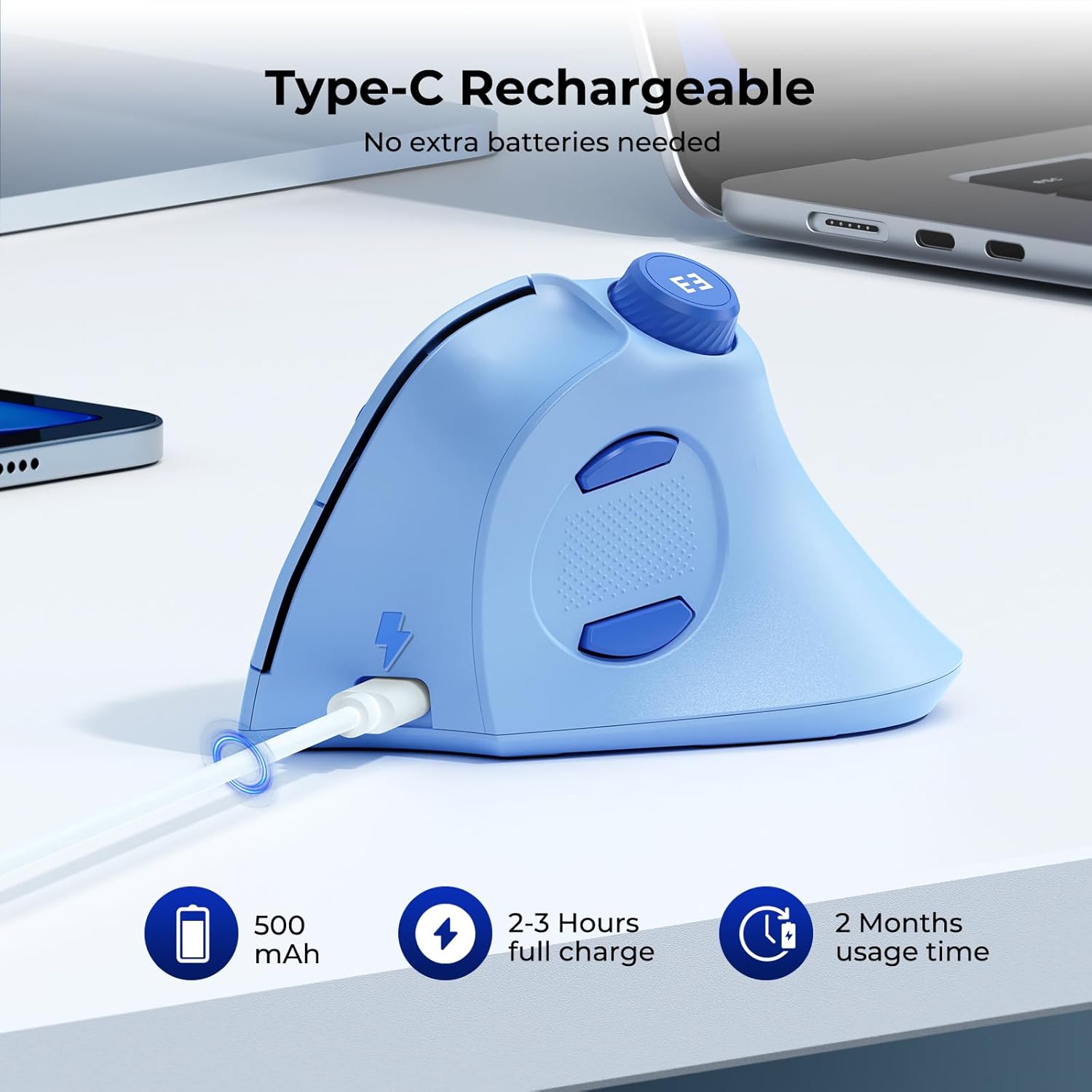 SmartErgo Rechargeable Vertical Mouse