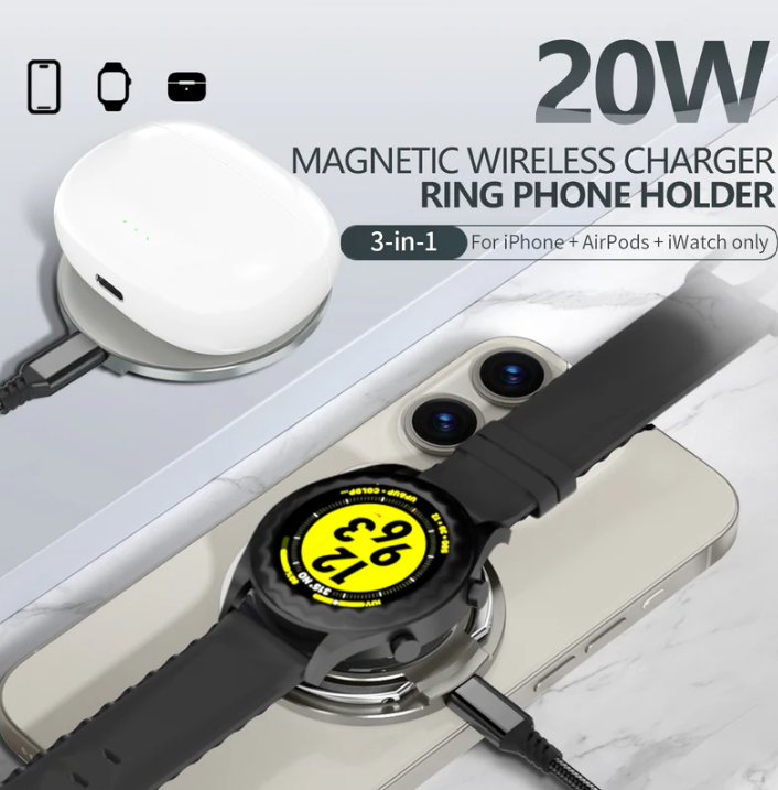 MagGlow 30W Magnetic Wireless Charger with LED Display