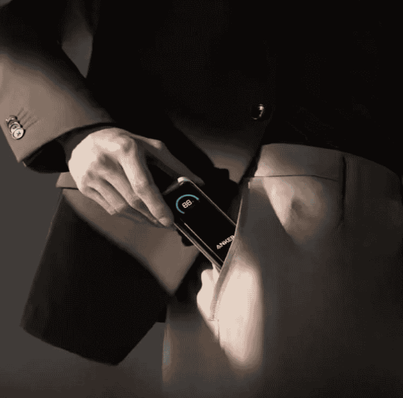 A1695 Power Bank 165W High Power Mobile Charger with Retractable Cable Fast Charging for Smartphones Tablets and Laptops.