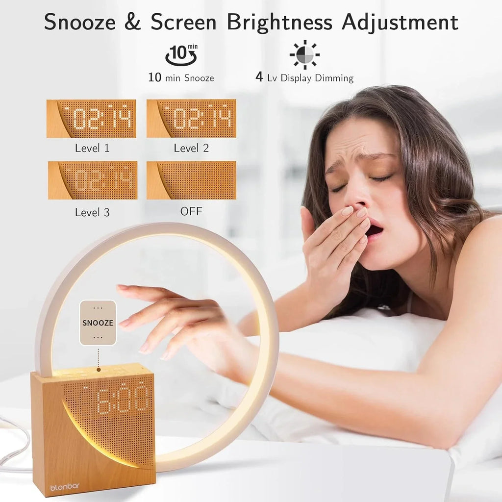 Bedside Lamp, Wake-Up Light,Touch Lamps Bedside with 10W USB Charging 10
